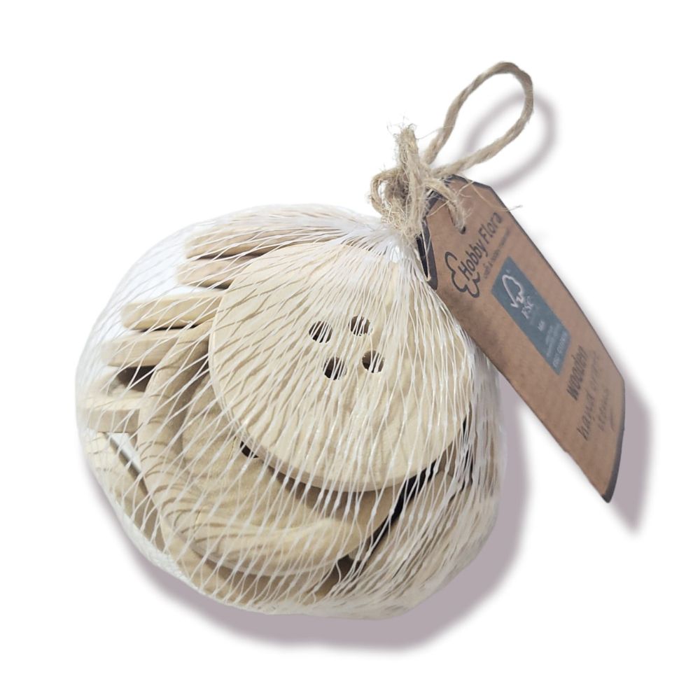 Lot de Boutons en bois naturel - Eveil Montessori Maroc
