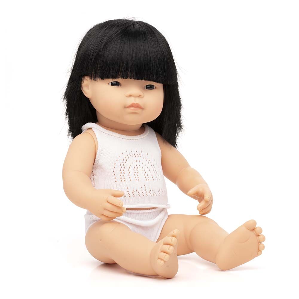 Poupée fille asiatique 38 cm - Eveil Montessori Maroc