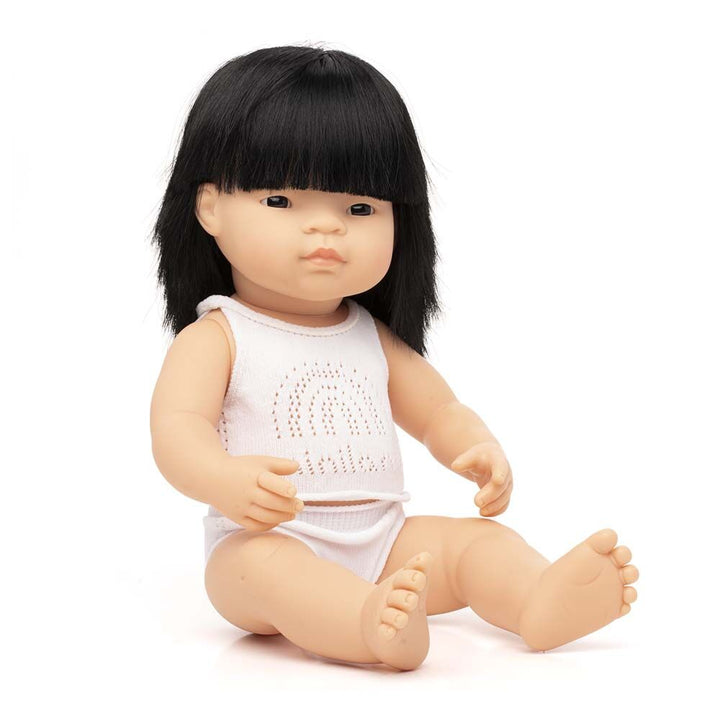Poupée fille asiatique 38 cm - Eveil Montessori Maroc