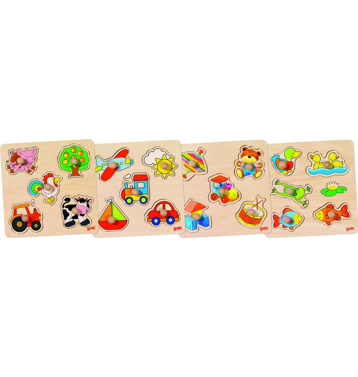 Puzzle à encastrements 5 images - Unité - Eveil Montessori Maroc