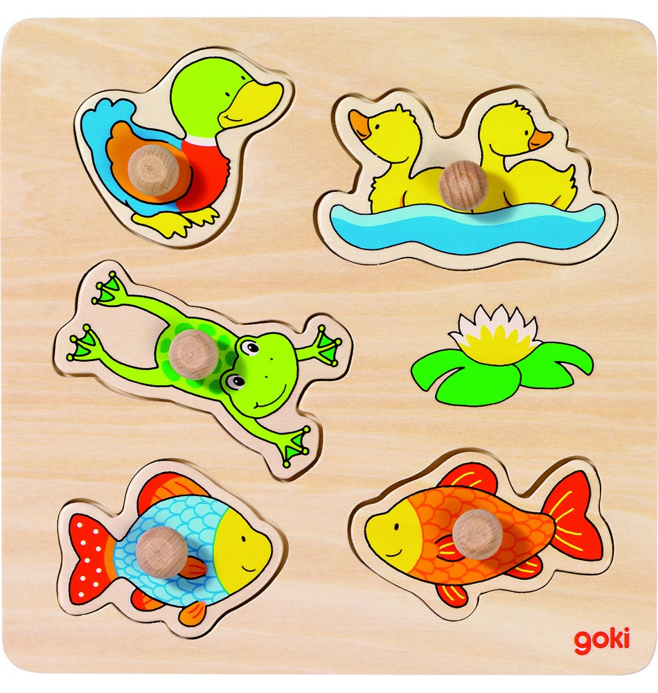 Puzzle à encastrements 5 images - Unité - Eveil Montessori Maroc