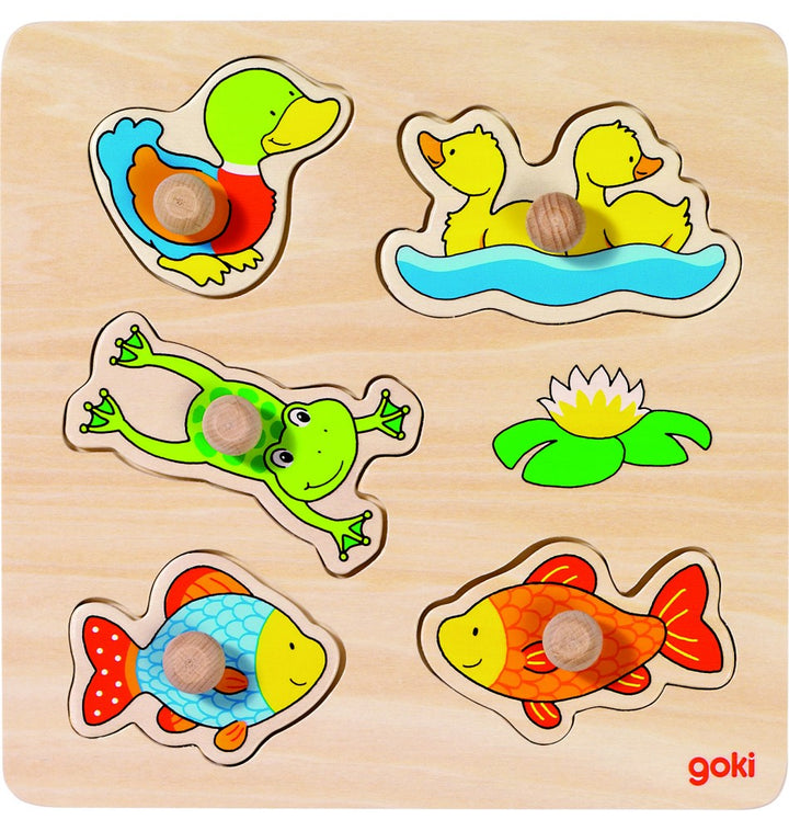 Puzzle à encastrements 5 images - Unité - Eveil Montessori Maroc