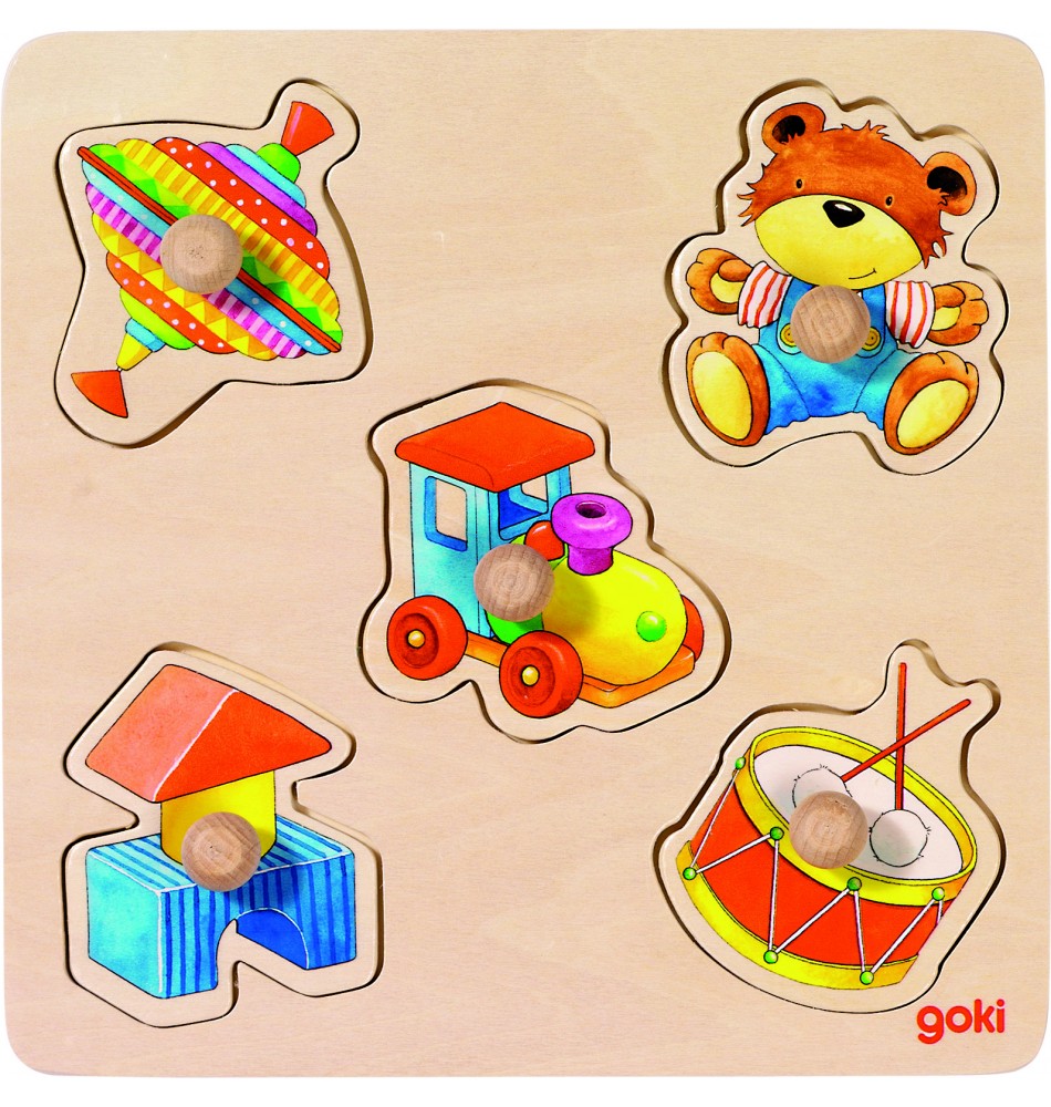 Puzzle à encastrements 5 images - Unité - Eveil Montessori Maroc