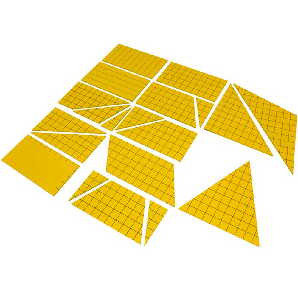 Matériel des surfaces - Triangle Jaunes des surfaces - Eveil Montessori Maroc
