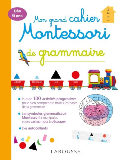 Mon grand cahier Montessori de grammaire - Eveil Montessori Maroc