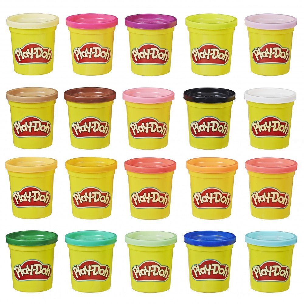 20 Pots de pâte à modeler couleurs Play-Doh - Eveil Montessori Maroc