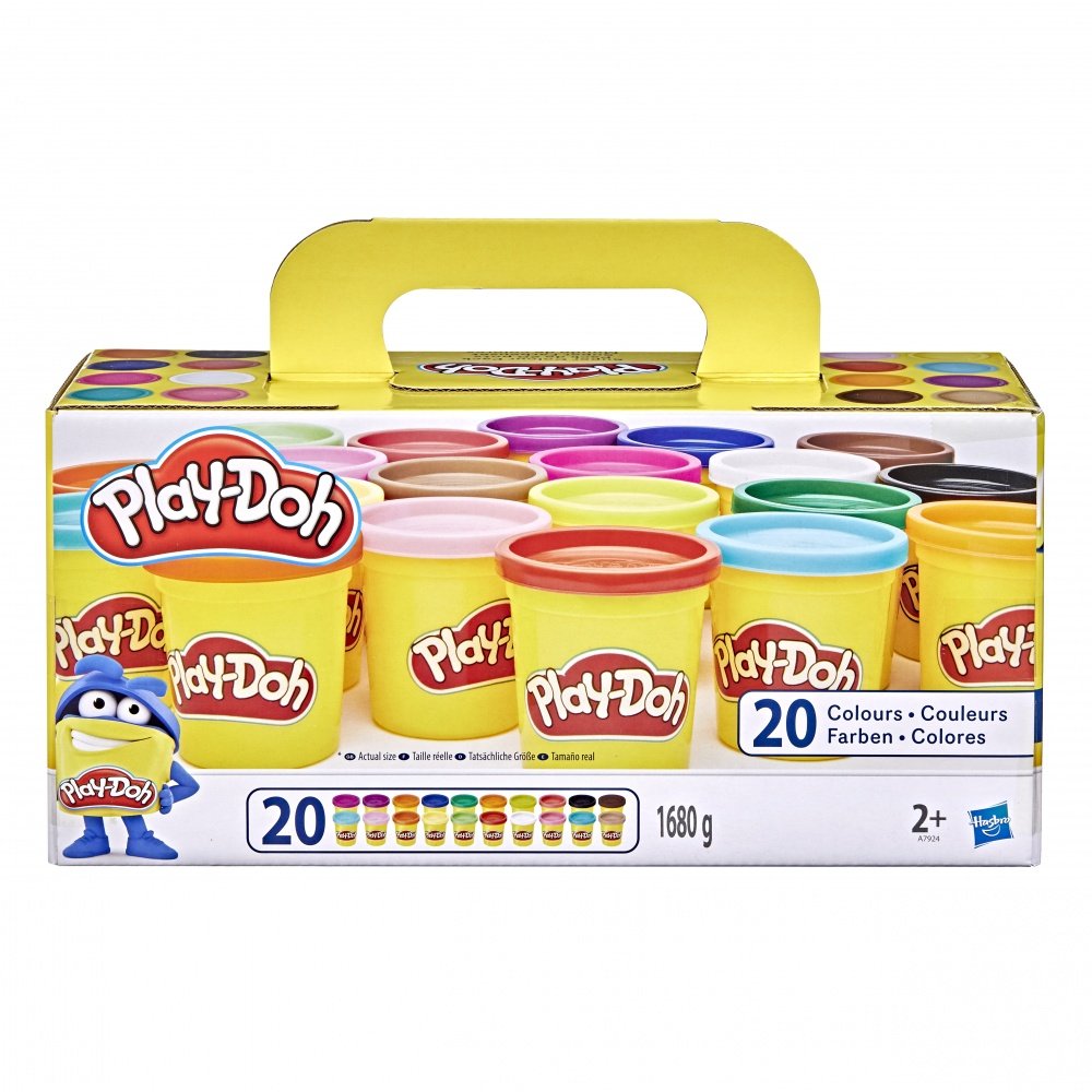 20 Pots de pâte à modeler couleurs Play-Doh - Eveil Montessori Maroc