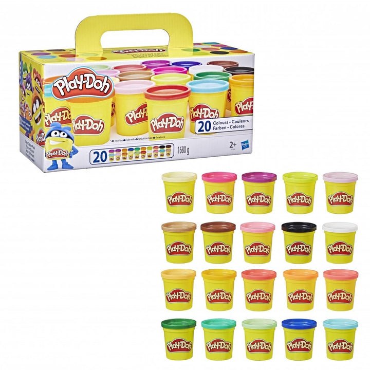 20 Pots de pâte à modeler couleurs Play-Doh - Eveil Montessori Maroc