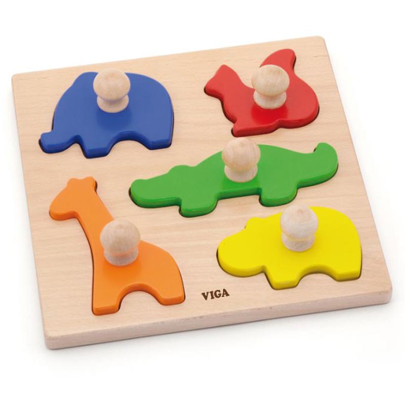 Puzzle 5 animaux - Eveil Montessori Maroc