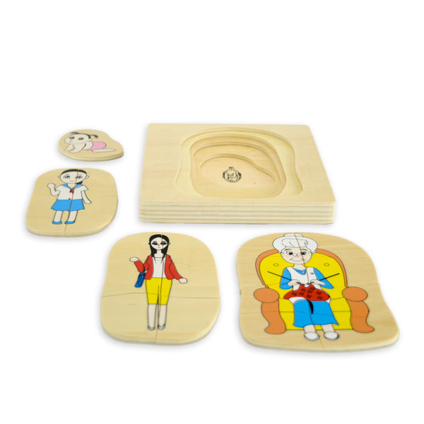 Puzzle cycle de vie de la femme - Eveil Montessori Maroc