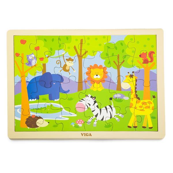 Puzzle en bois Safari - 24 Pcs - Eveil Montessori Maroc
