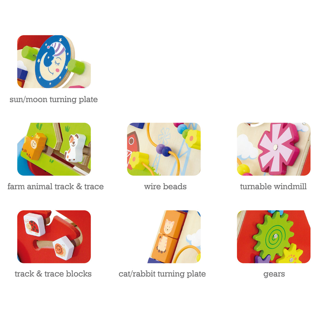 Marcheur à pousser - multi activités - rouge - Eveil Montessori Maroc