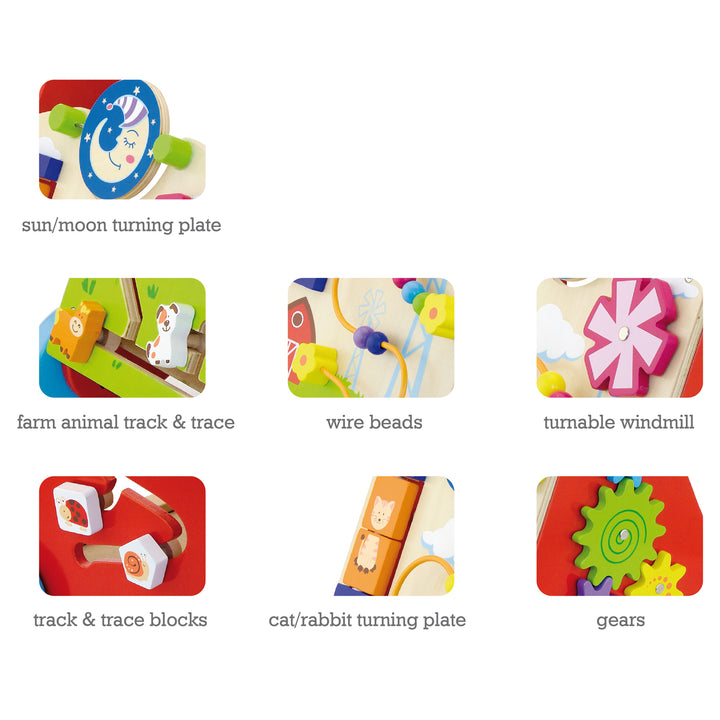 Marcheur à pousser - multi activités - rouge - Eveil Montessori Maroc