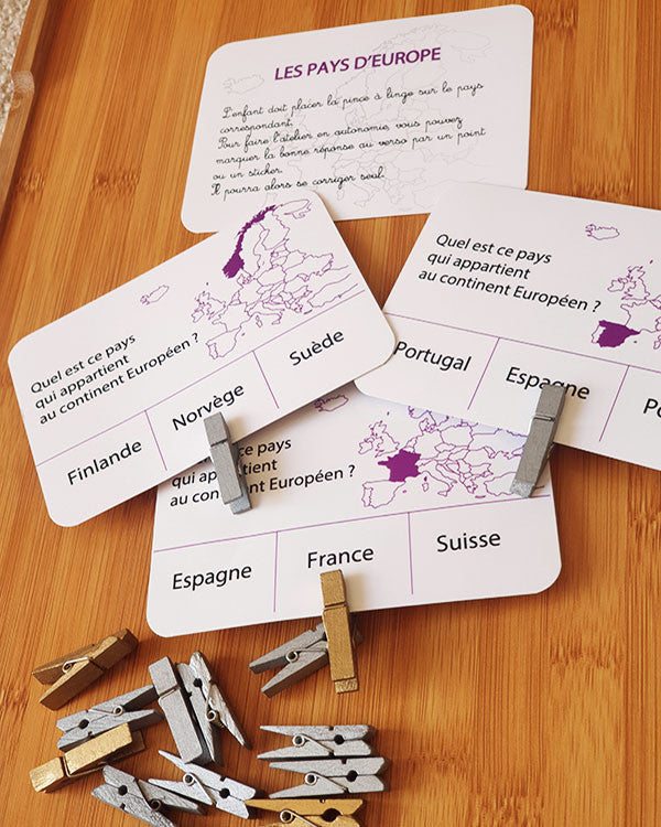 Les Pays d'Europe - Eveil Montessori Maroc