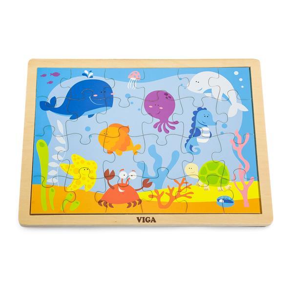 Puzzle en bois Océan - 24 Pcs - Eveil Montessori Maroc