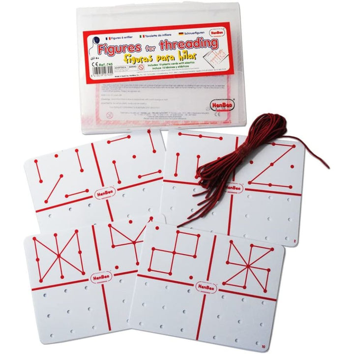 Figures géométriques à lacer - Eveil Montessori Maroc