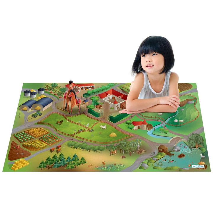 Grand Tapis de jeu - La ferme - 150 x 100 cm - Eveil Montessori Maroc