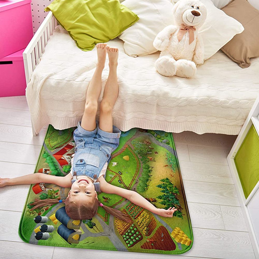 Grand Tapis de jeu - La ferme - 150 x 100 cm - Eveil Montessori Maroc