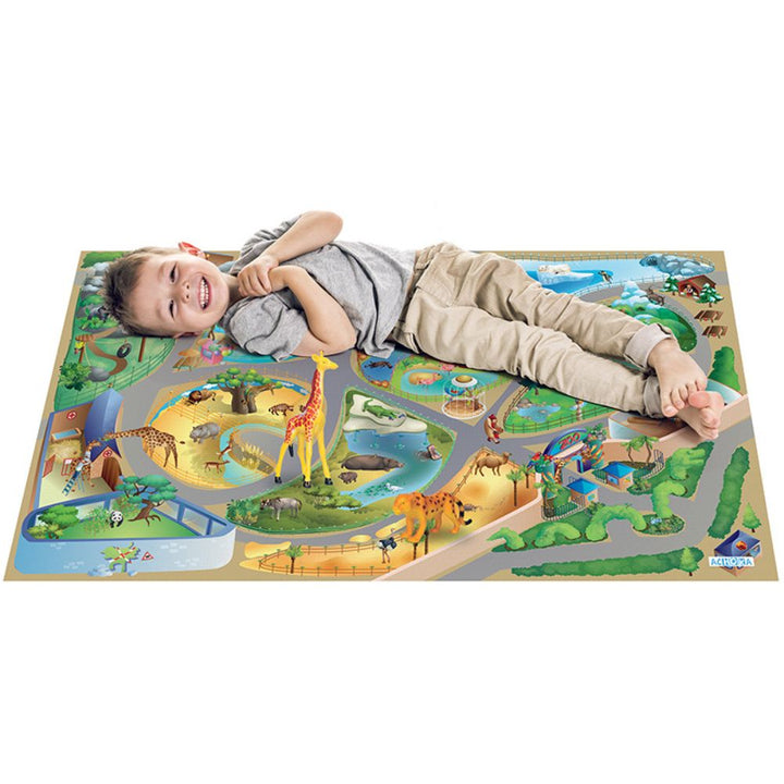 Grand Tapis de jeu - Le Zoo- 150 x 100 cm - Eveil Montessori Maroc