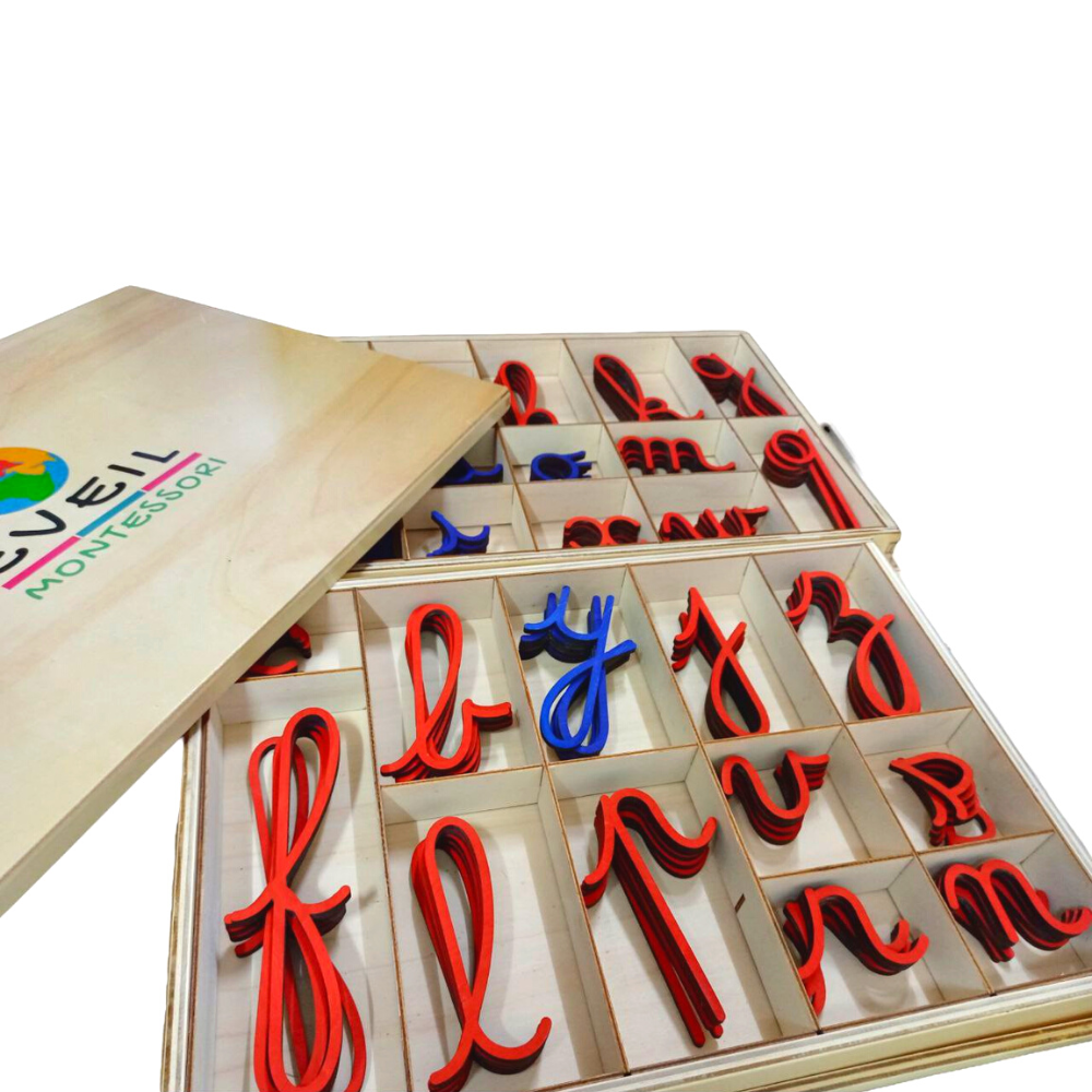 Grand alphabet mobile cursif (Ecriture Dumont) - Eveil Montessori Maroc
