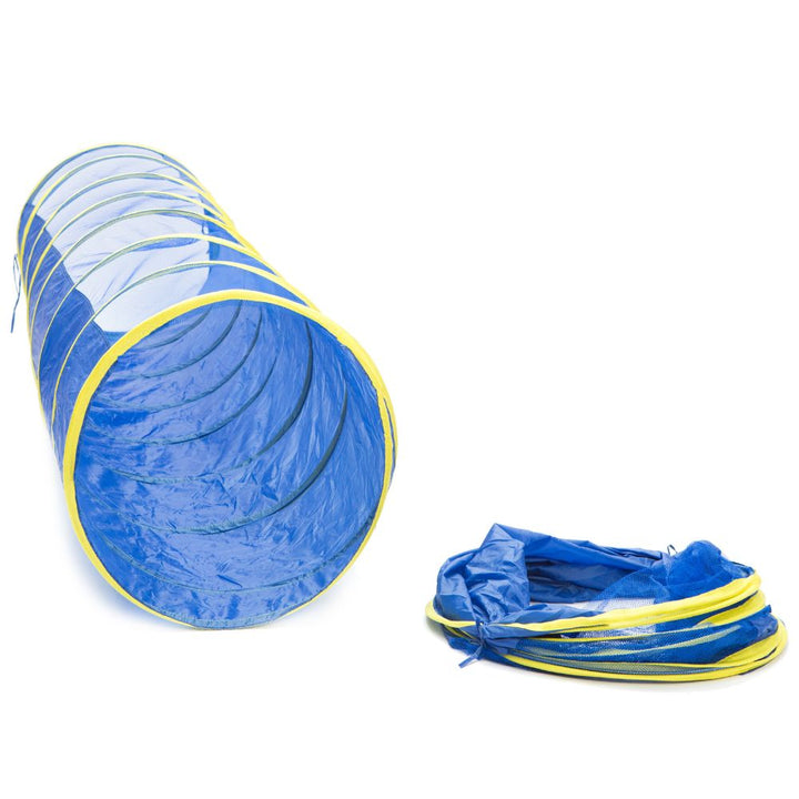 Grand tunnel en polyester bleu 175 x 60 cm - Eveil Montessori Maroc