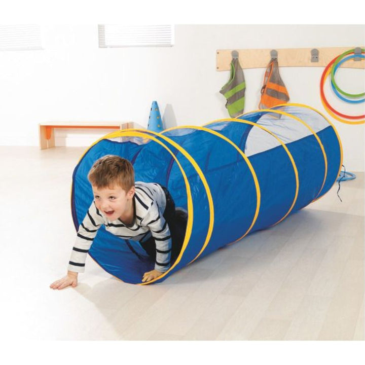 Grand tunnel en polyester bleu 175 x 60 cm - Eveil Montessori Maroc