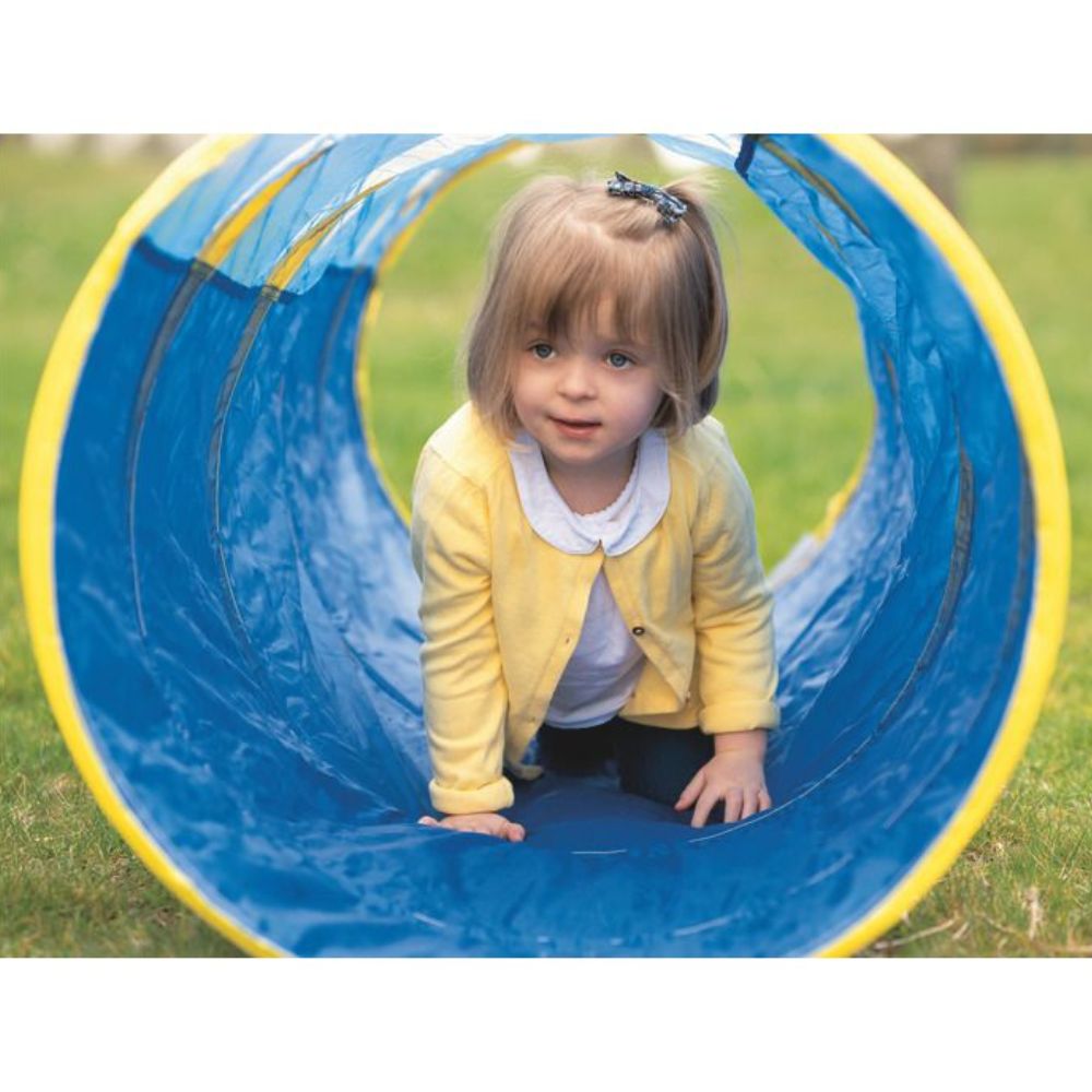 Grand tunnel en polyester bleu 175 x 60 cm - Eveil Montessori Maroc