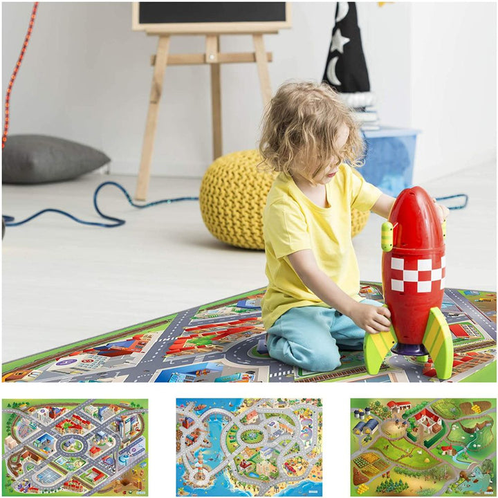 Grand Tapis de jeu - La ville - 150 x 100 cm - Eveil Montessori Maroc