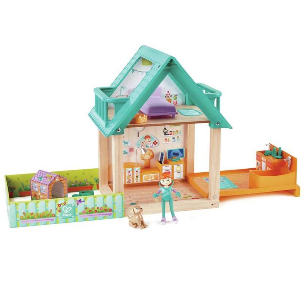 Cabinet de vétérinaire en bois - Jeu d'imitation - Hape - Eveil Montessori Maroc