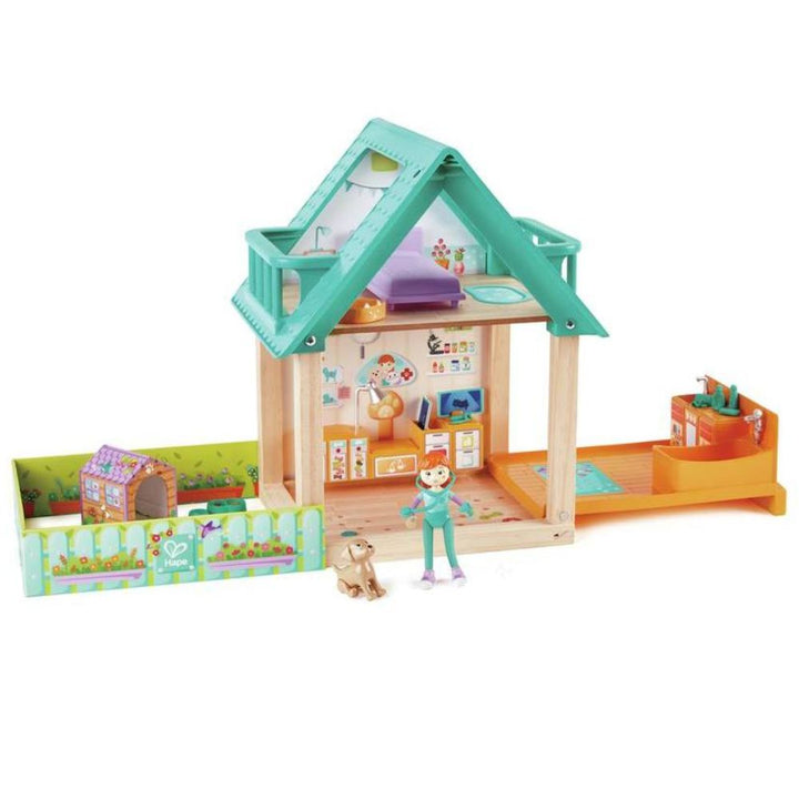 Cabinet de vétérinaire en bois - Jeu d'imitation - Hape - Eveil Montessori Maroc