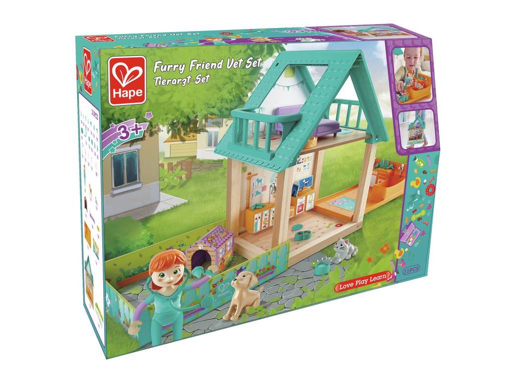 Cabinet de vétérinaire en bois - Jeu d'imitation - Hape - Eveil Montessori Maroc