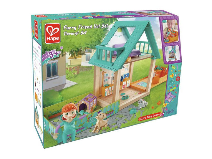 Cabinet de vétérinaire en bois - Jeu d'imitation - Hape - Eveil Montessori Maroc