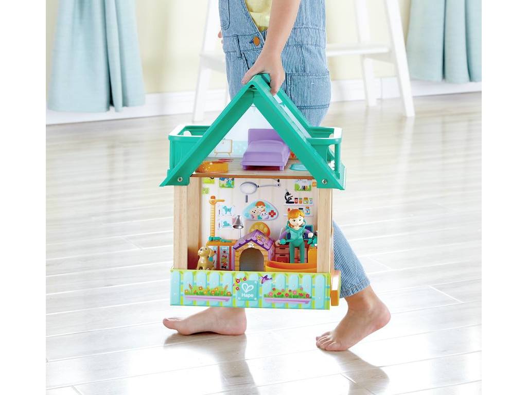 Cabinet de vétérinaire en bois - Jeu d'imitation - Hape - Eveil Montessori Maroc