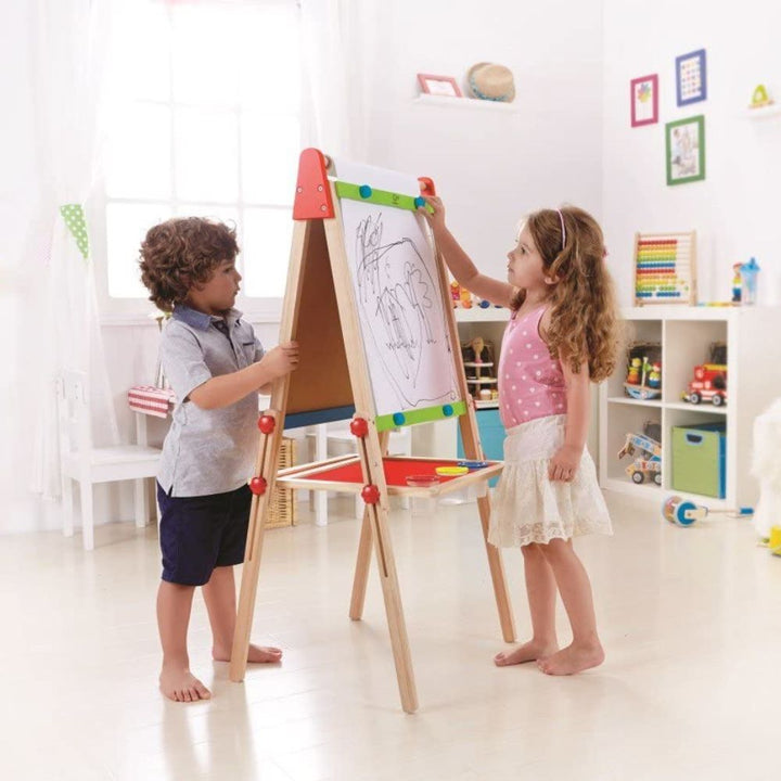 Hape - Tableau Chevalet tout en bois 3 en 1 - Eveil Montessori Maroc