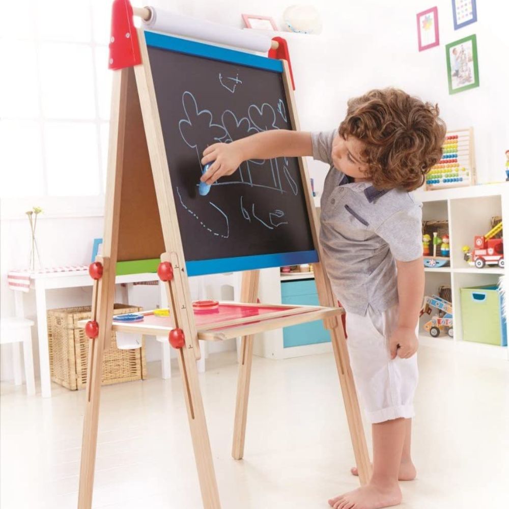 Hape - Tableau Chevalet tout en bois 3 en 1 - Eveil Montessori Maroc