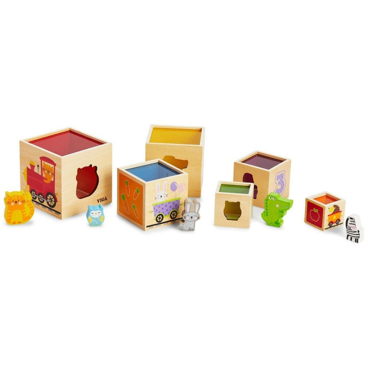 Tour à empiler - Chiffres, formes, couleurs et animaux - Eveil Montessori Maroc