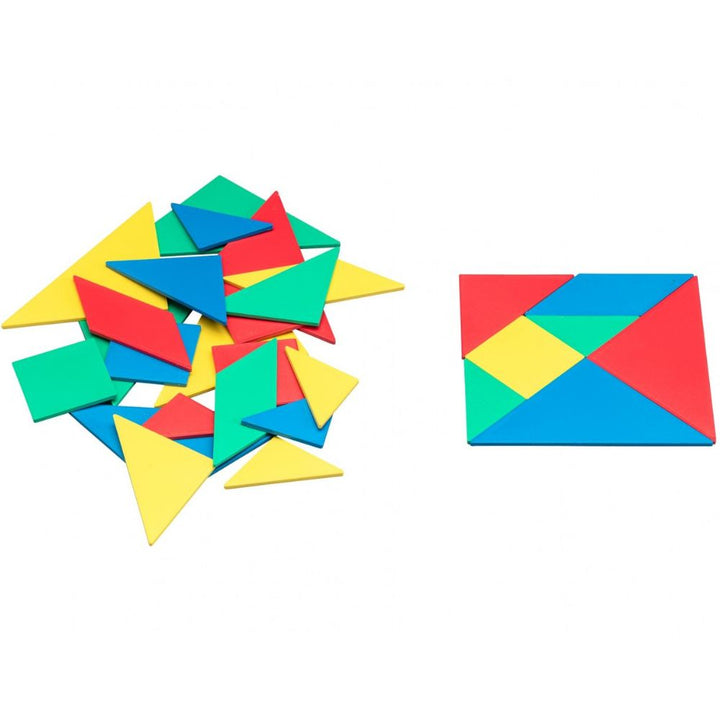 Lot de 4 Tangrams en Re-Plastic® (10 x 10cm) - Eveil Montessori Maroc