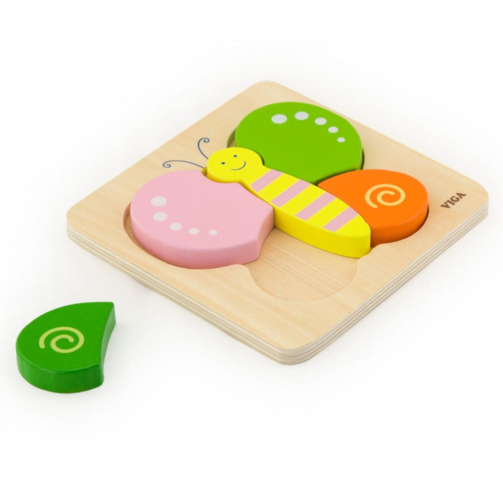 Mini puzzle en bois - Papillon - Eveil Montessori Maroc