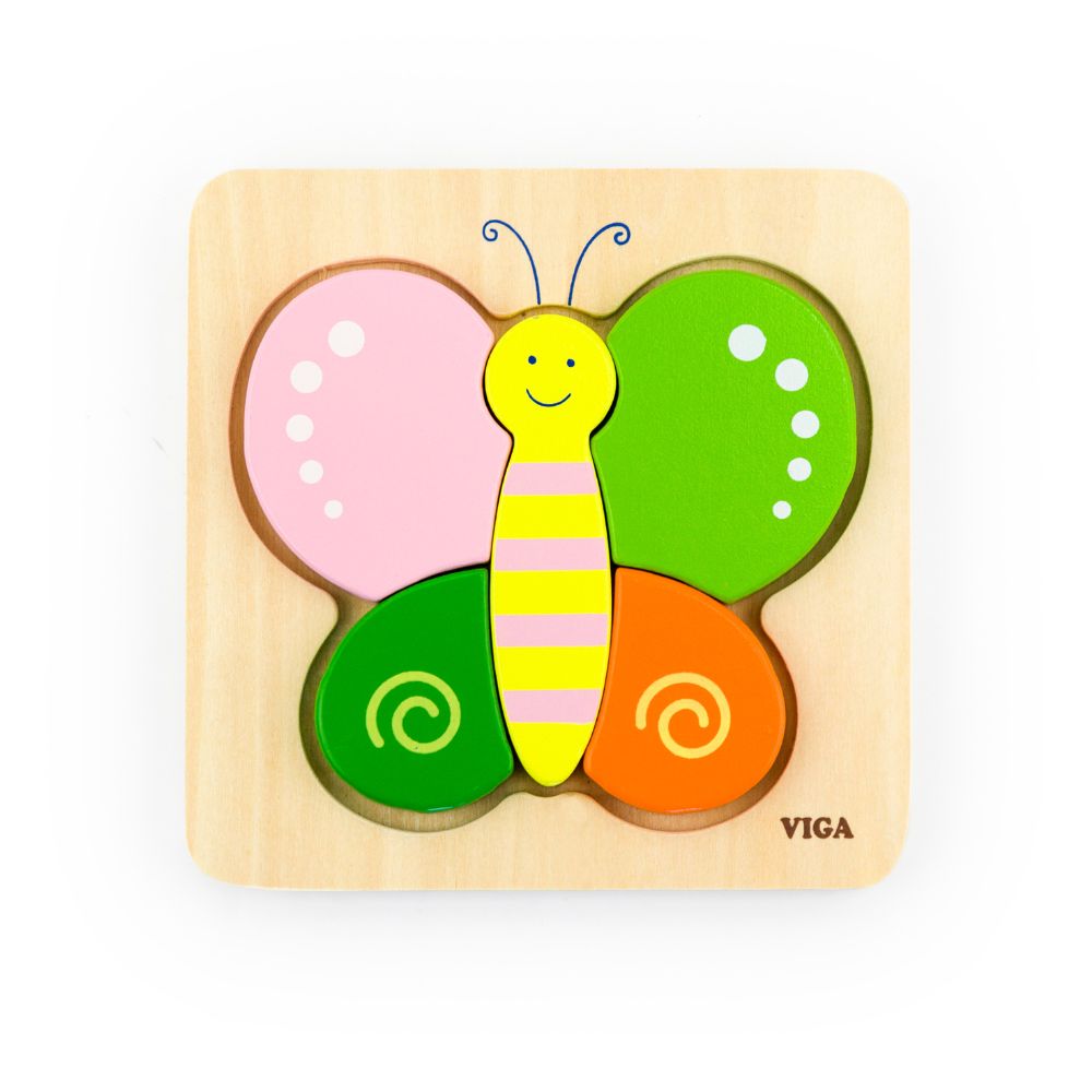 Mini puzzle en bois - Papillon - Eveil Montessori Maroc