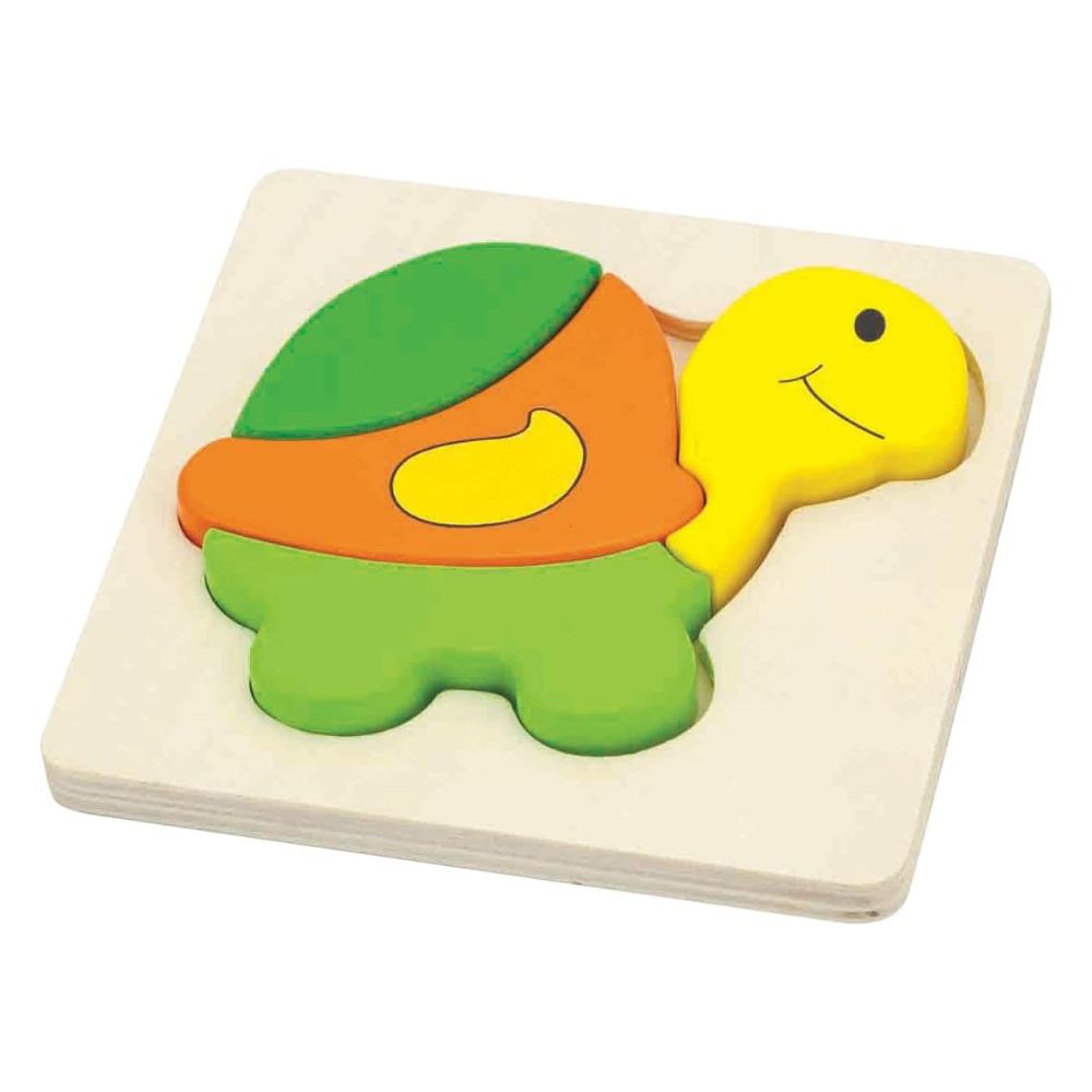 Mini puzzle en bois - Tortue - Eveil Montessori Maroc