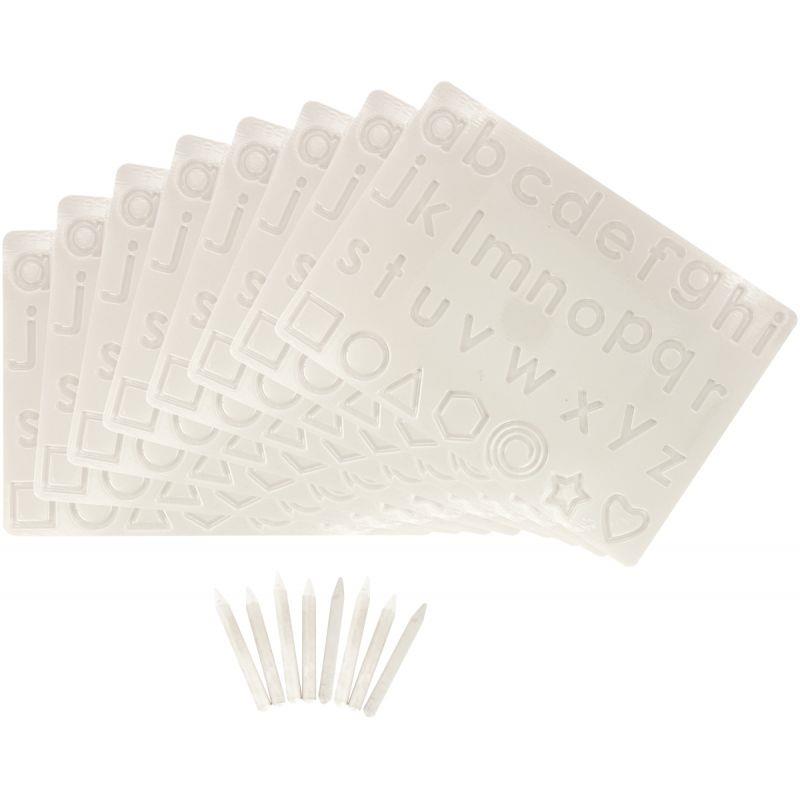 Plateau Tracés des lettres minuscules "script" avec un stylet - Eveil Montessori Maroc