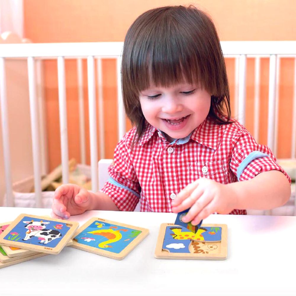 Puzzle 4 pièces - Vache - Eveil Montessori Maroc