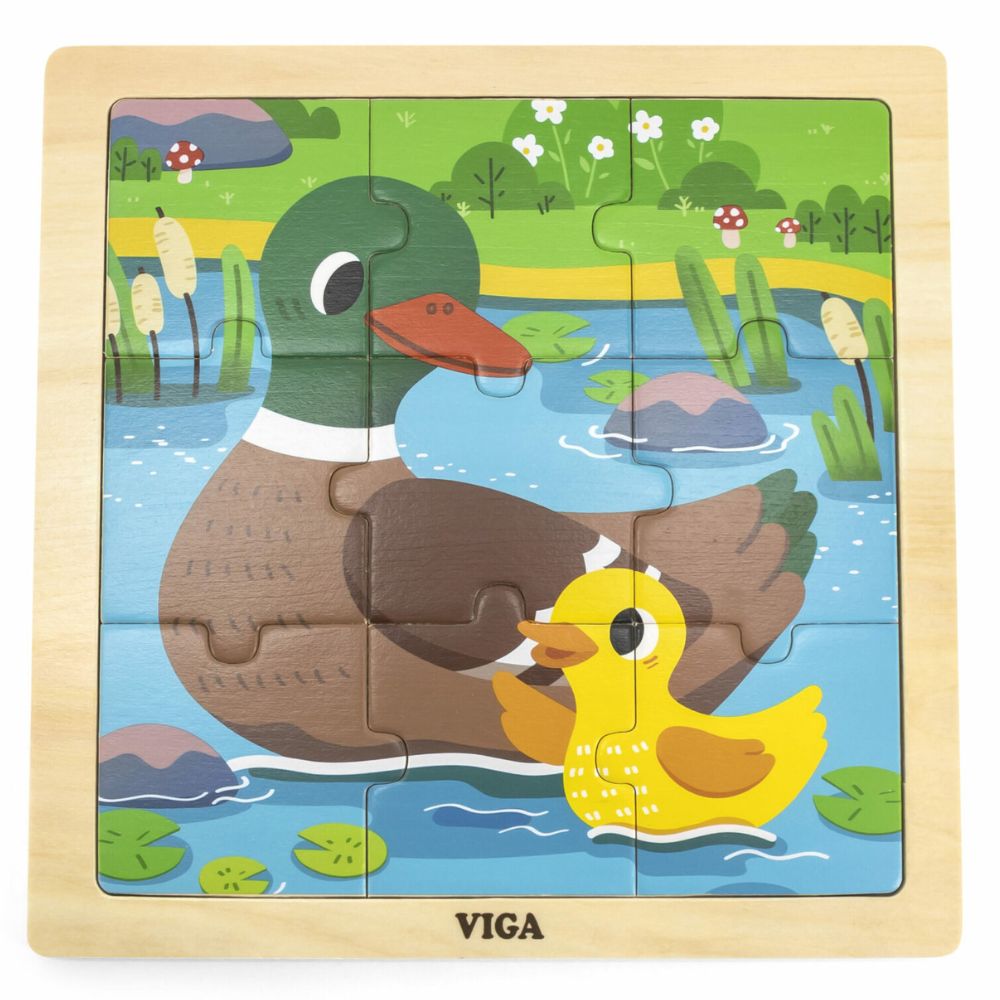 Puzzle 9 pièces - Canard et son petit - Eveil Montessori Maroc