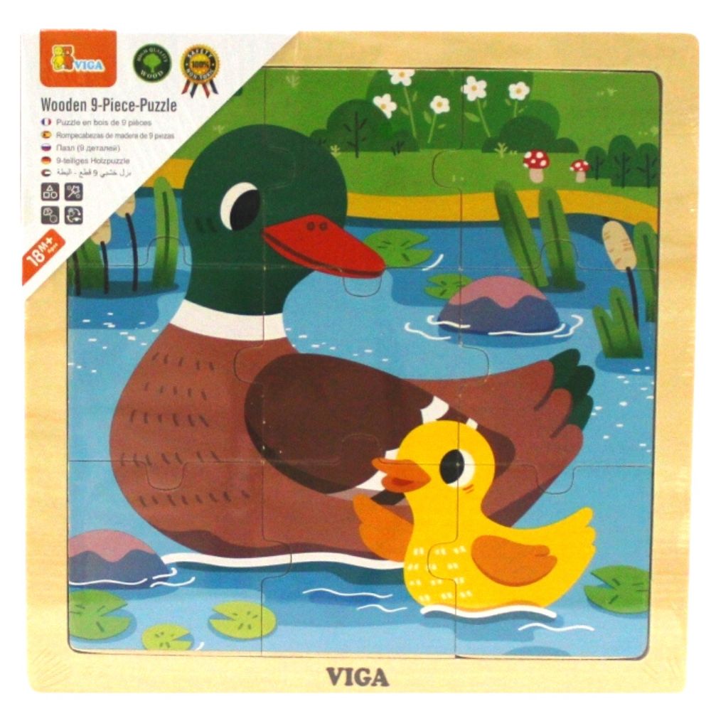 Puzzle 9 pièces - Canard et son petit - Eveil Montessori Maroc