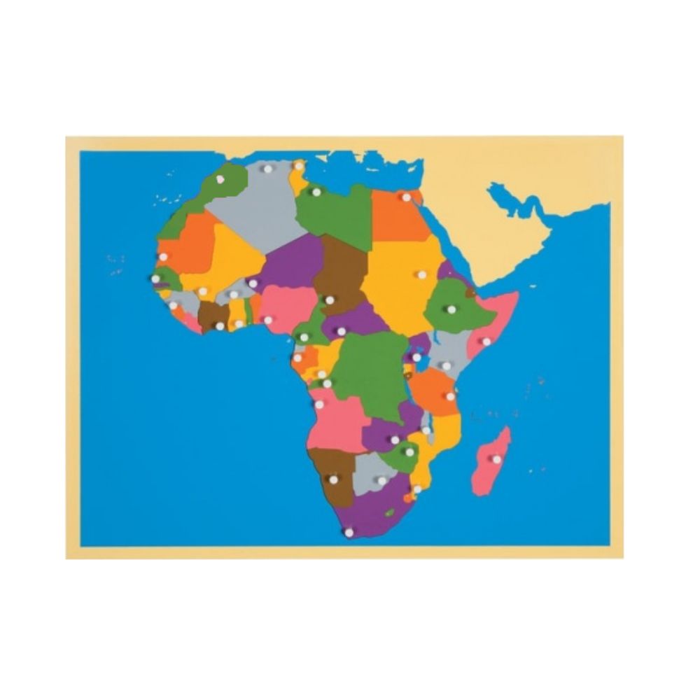 Puzzle carte de l'Afrique - Eveil Montessori Maroc