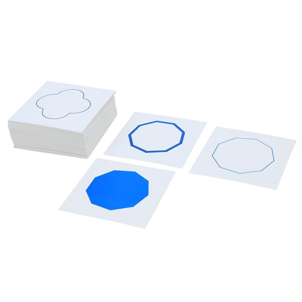 Cartes du cabinet de géométrie - Eveil Montessori Maroc