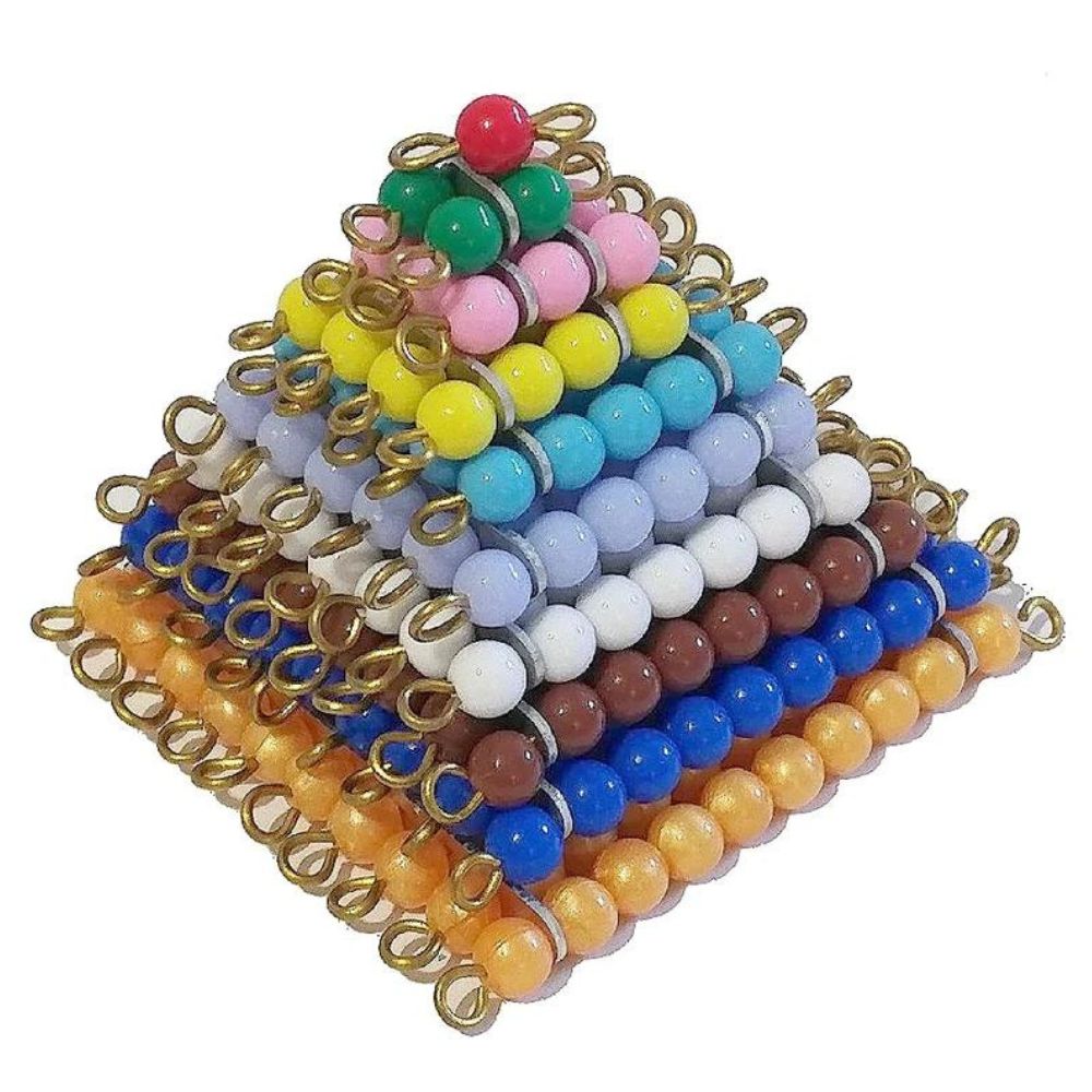 Carrés de perles colorées - Eveil Montessori Maroc