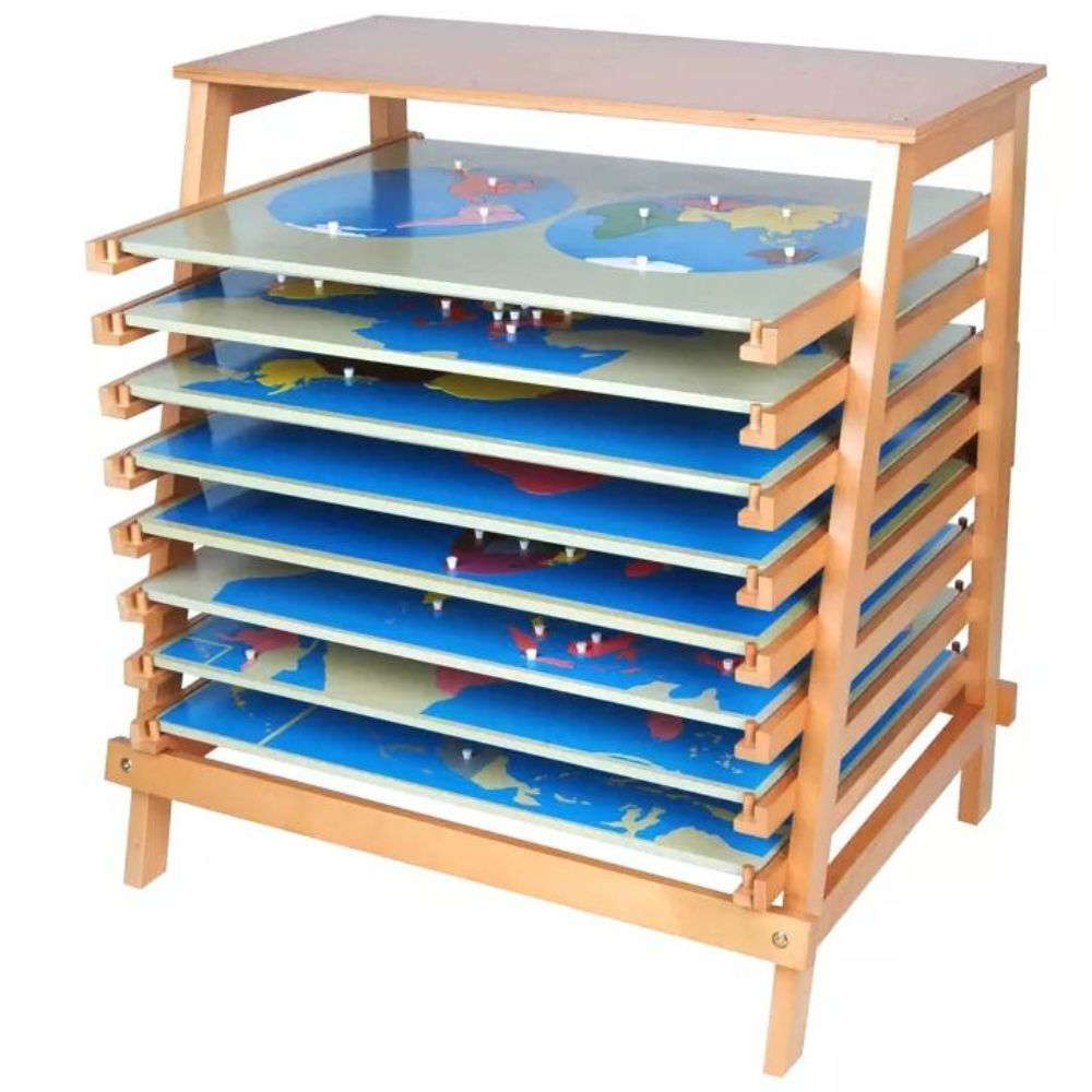 8 Cartes puzzle avec meuble - Eveil Montessori Maroc