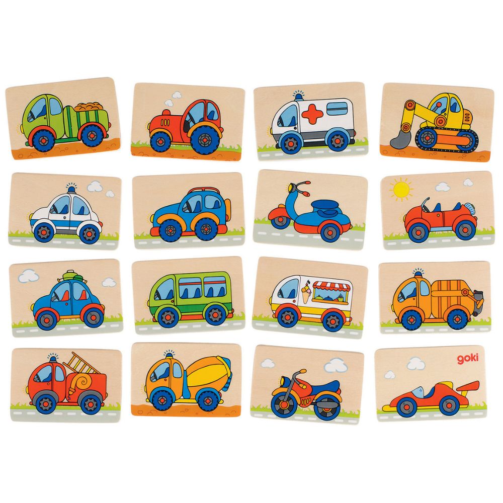 Jeu de mémo véhicule - Eveil Montessori Maroc