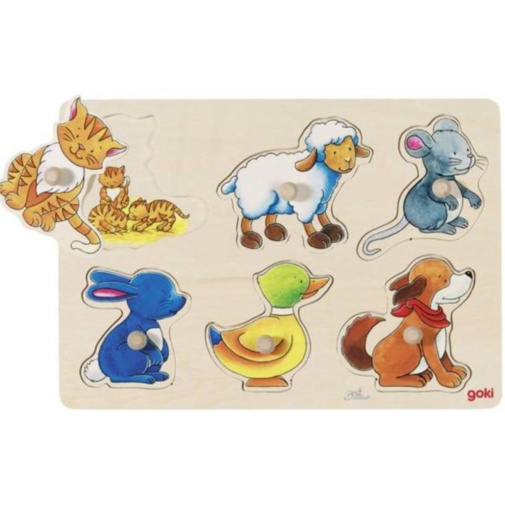 Puzzles avec images cachées - Maman et son petit - Eveil Montessori Maroc